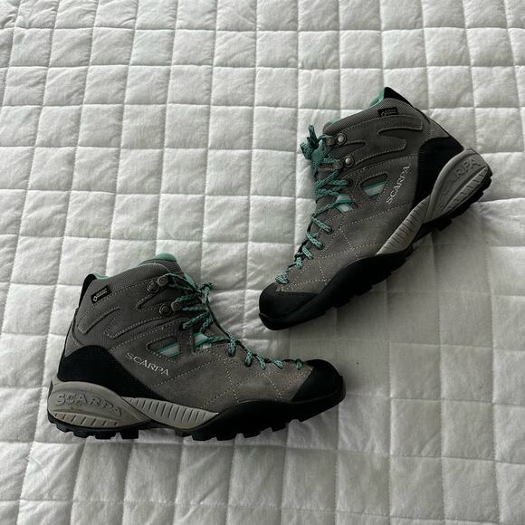 SCARPA Boots Shoes Daylite GTX Blue Gray Hiking Climbing Outdoor MEN 6 WOMEN 7 - Picture 1 of 13